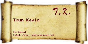 Thun Kevin névjegykártya